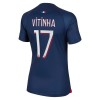 Original Fußballtrikot Paris Saint-Germain 2023-24 Vitinha 17 Heimtrikot Für Damen